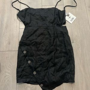 Black dress with buttons and open back